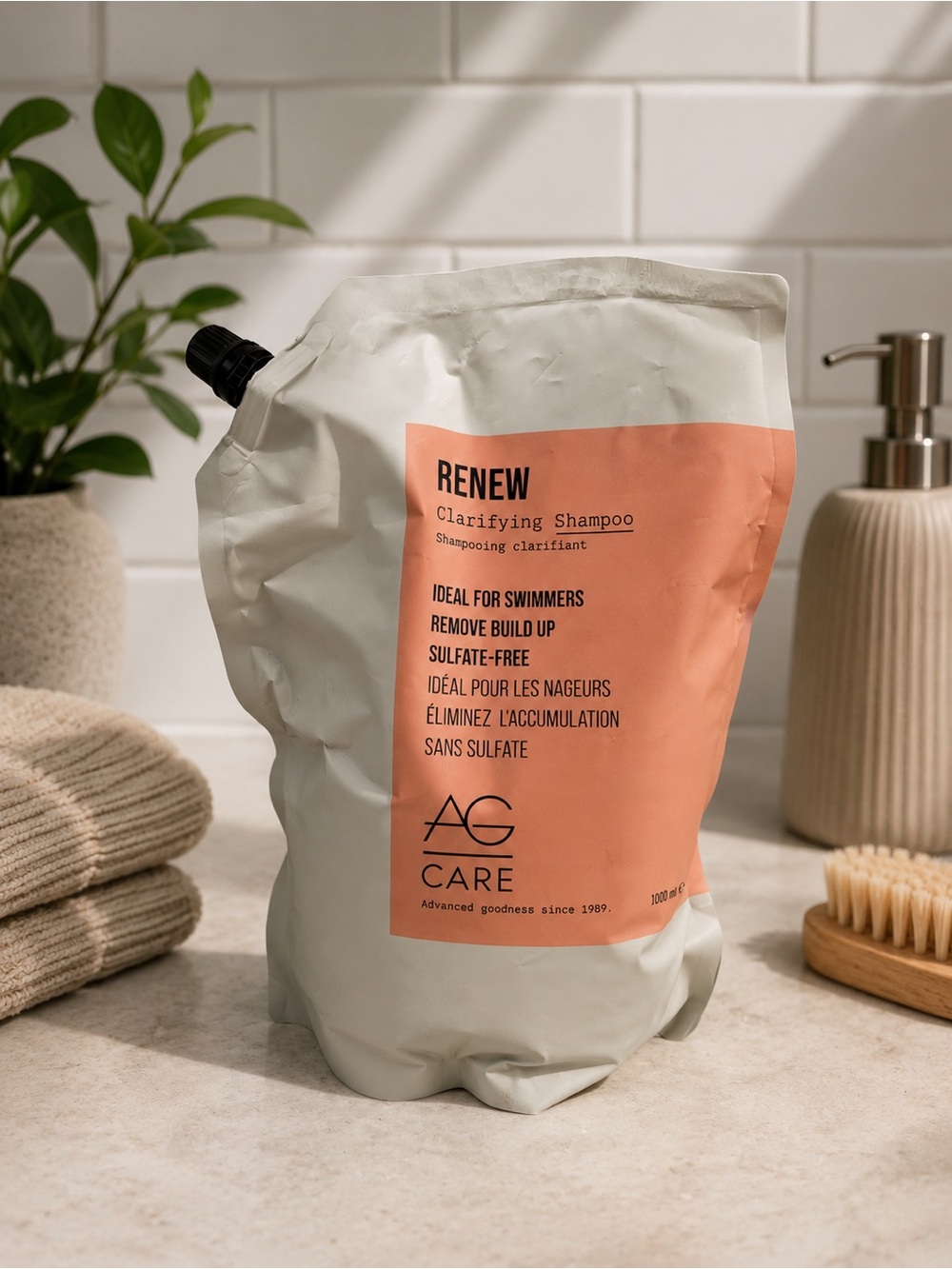 AG Care Renew Clarifying Shampoo Refill 1L Sulfate-Free Vegan